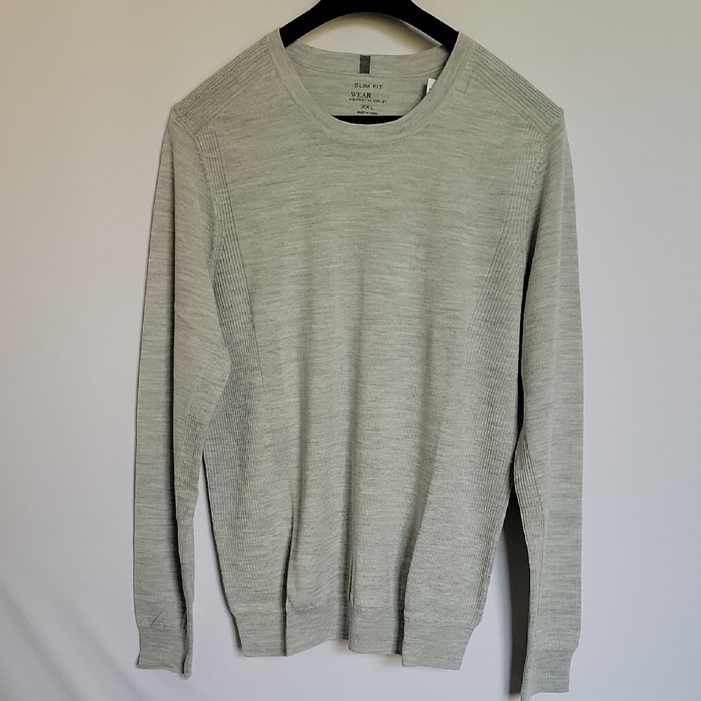 NWT Kenneth Cole Wool Blend Gray Sweater